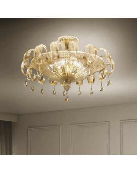 Light luxury French glass chandelier living room dining room European villa atmosphere Italian simplicity senior sense bedroom crystal lamps