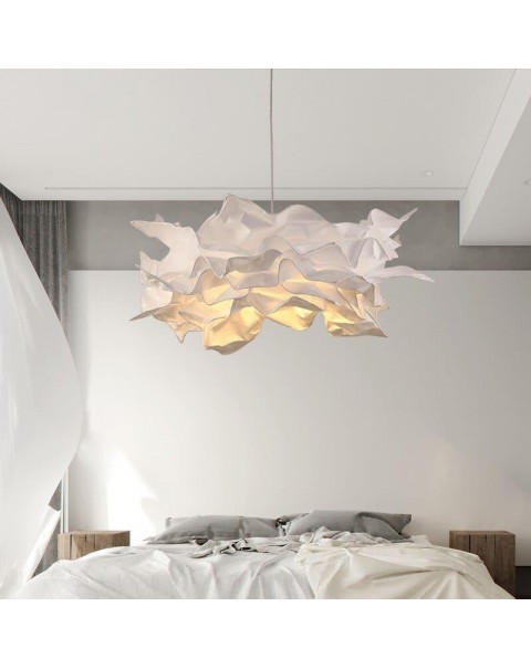 Danish wabi-sabi cloud chandelier Japanese Noguchi Brave Lamp bedroom study Scandinavian minimalist marshmallow rice paper creative light