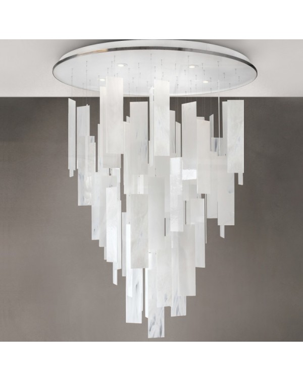 Customized acrylic chandelier villa living room li...