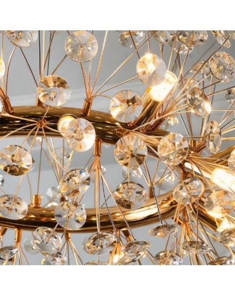 Living room lamp light luxury crystal chandelier simple modern atmosphere master bedroom 2024 new designer dandelion lamps and lanterns