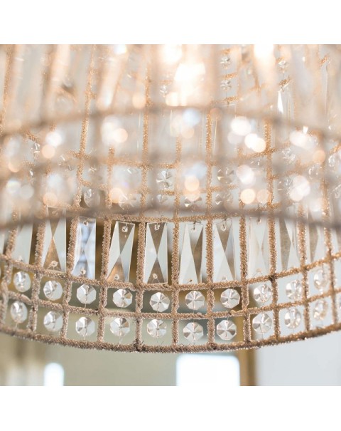 Birdcage chandelier French light luxury bedroom aisle entrance lamps and lanterns personalized creative modeling balcony checkroom crystal lamps