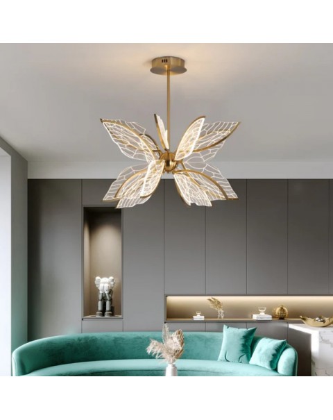 Post-modern light luxury chandelier dining room Scandinavian simple creative personality atmosphere minimalist household hall living room lamps and lanterns