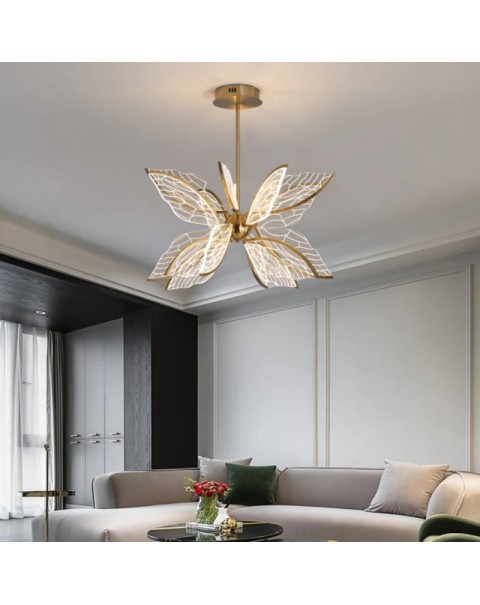 Post-modern light luxury chandelier dining room Scandinavian simple creative personality atmosphere minimalist household hall living room lamps and lanterns